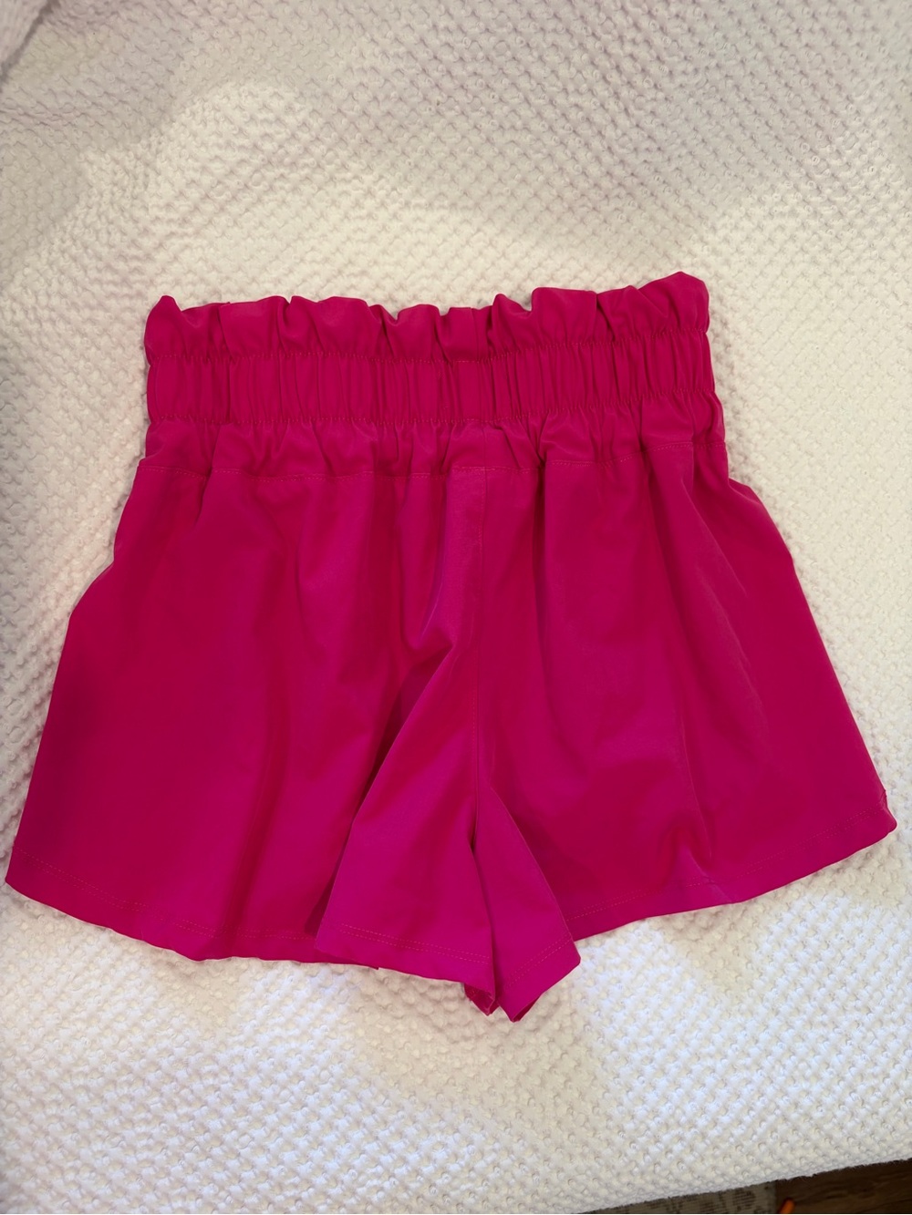 Vanilla Star Hot Pink High-Waist Paperbag Shorts